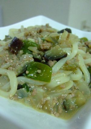 味噌バターうどん-レシピのメイン写真