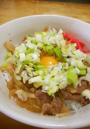 ねぎ玉牛丼-レシピのメイン写真