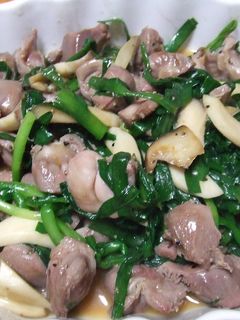 鶏のずりとニラのポン酢炒め-レシピのメイン写真