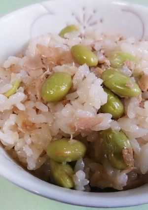簡単!枝豆とツナの炊き込みご飯-レシピのメイン写真