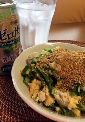 水菜と豆腐のゴマだれ和え-レシピのメイン写真