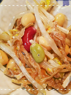 混ぜるだけ!もやしと切干大根の大豆サラダ-レシピのメイン写真