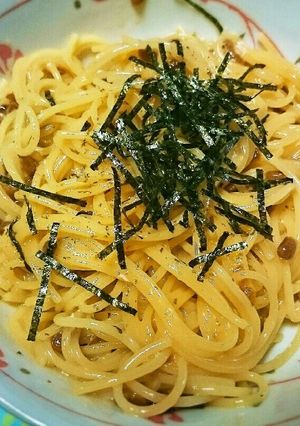 納豆入りぺペロンカルボナーラ-レシピのメイン写真