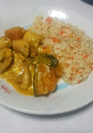かぼちゃとチキンのクリーム-レシピのメイン写真