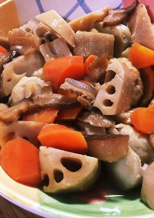 里芋とレンコンの煮物 簡単で美味しい♡-レシピのメイン写真