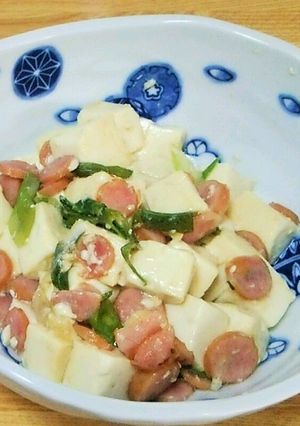 ウインナーと豆腐のダシダあっさり炒め-レシピのメイン写真