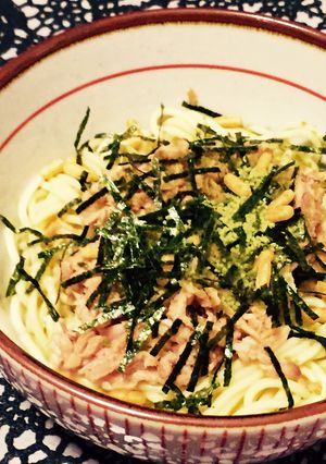 糖質０麺でツナマヨお茶漬けスパゲッティ-レシピのメイン写真