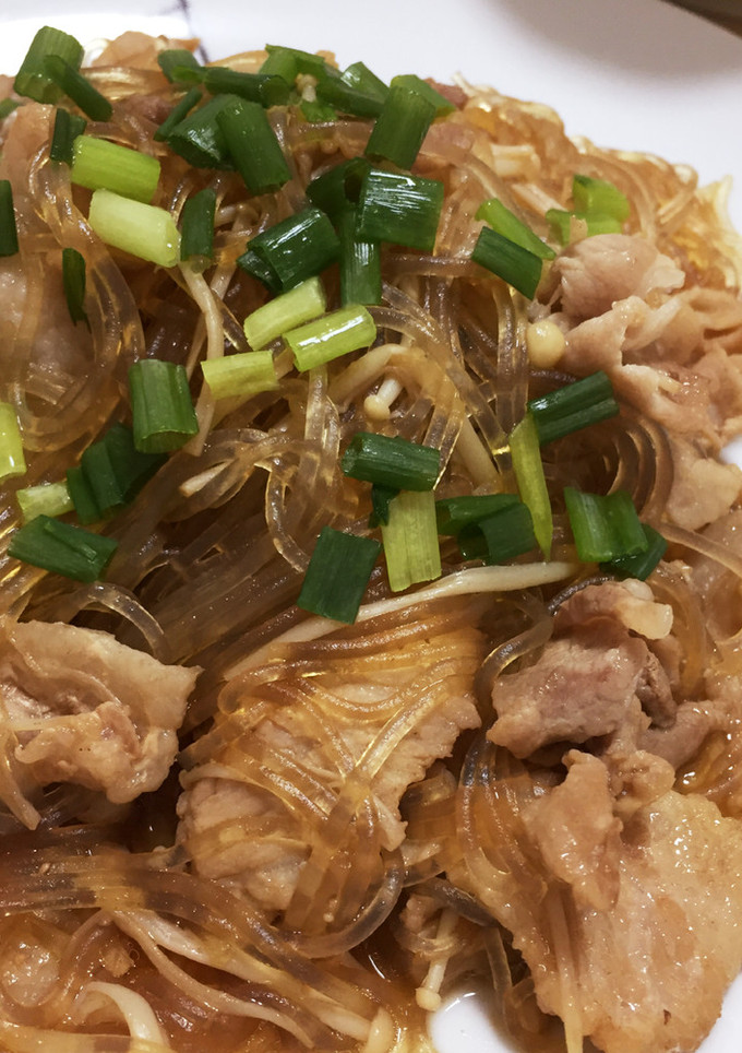 簡単節約！すき焼き風春雨炒め-レシピのメイン写真