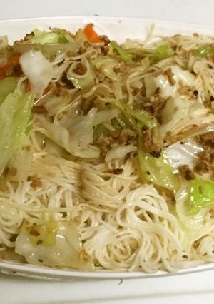 お肉の出汁が効いたソーメン炒め-レシピのメイン写真
