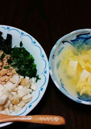まぜ丼とふんわり卵スープ-レシピのメイン写真