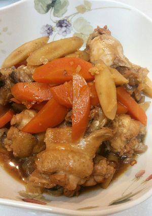 圧力鍋で作る！　鶏肉と根菜の酢煮-レシピのメイン写真