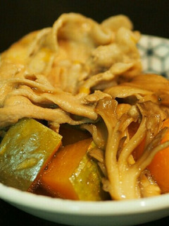 ご飯がススム!かぼちゃと豚バラの煮物-レシピのメイン写真