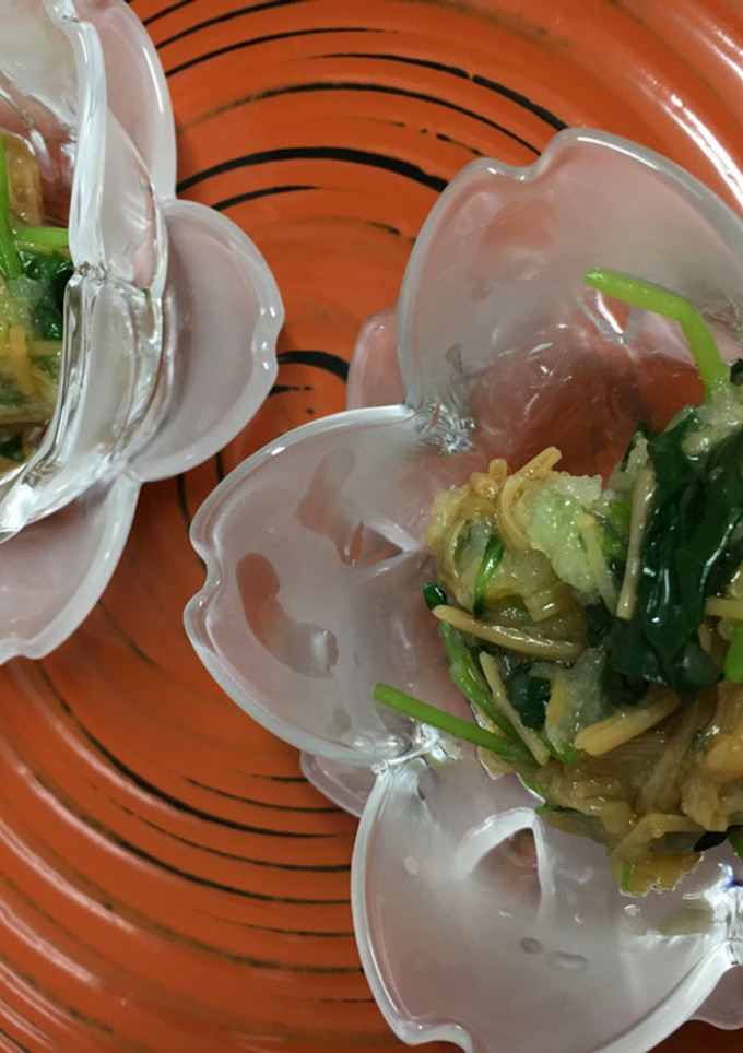 三つ葉となめ茸のおろし和え さっぱり美味-レシピのメイン写真