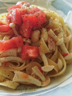 めっさ簡単 トマトベーコンのきのこパスタ-レシピのメイン写真