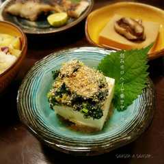 รูปของ 【豆腐】ヘルシー♡刻みモロヘイヤ乗せ冷奴