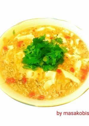 パクチー(香菜)入りお豆腐スープ-レシピのメイン写真