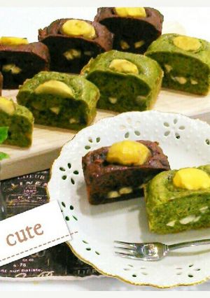 栗くりパウンド、モリンガ＆ココア味♪-レシピのメイン写真