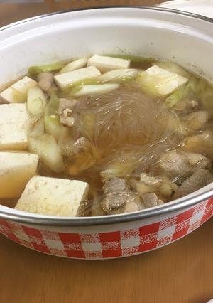 あごだしつゆの鶏豆腐鍋-レシピのメイン写真