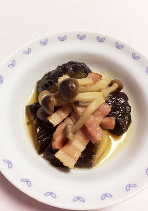 ダシダで!!秋なすとベーコンの炊き合わせ-レシピのメイン写真