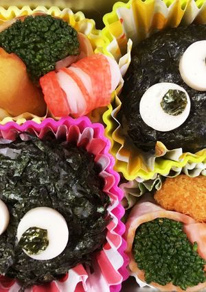 キャラ弁・まっくろくろすけ☆きざみ海苔-レシピのメイン写真
