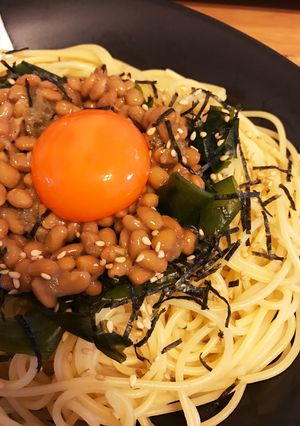 簡単♡混ぜて乗せるだけ納豆パスタ-レシピのメイン写真