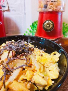 玉ねぎ竹輪ふんわり卵の塩昆布和え♡-レシピのメイン写真
