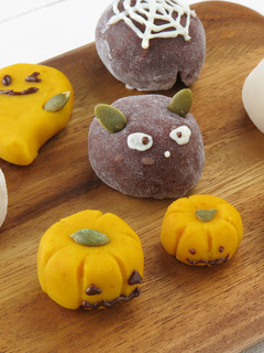 ハロウィンにかぼちゃ大福!-レシピのメイン写真