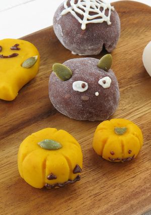 ハロウィンにかぼちゃ大福！-レシピのメイン写真