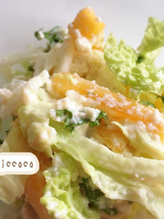 白菜と柿のお豆腐サラダ〜さっぱり-レシピのメイン写真