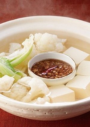 カリフラワーの湯豆腐（セロリだれ）-レシピのメイン写真