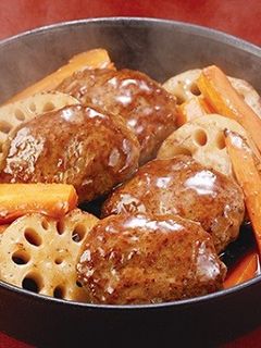 和風煮込みハンバーグ-レシピのメイン写真