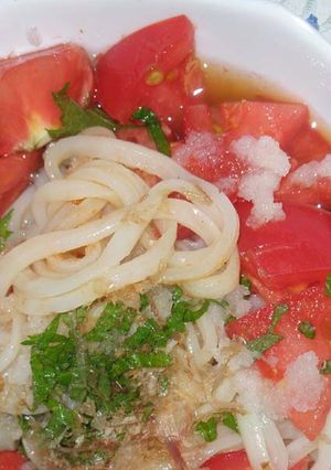 美味しいトマトサラダde冷やしうどん-レシピのメイン写真