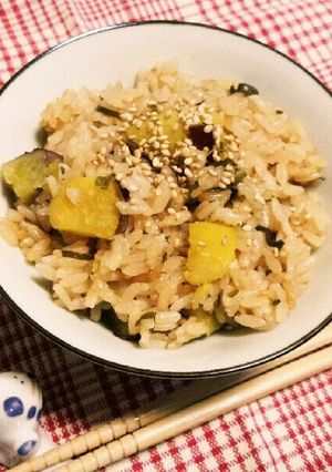塩昆布でお手軽薩摩芋ご飯～☆-レシピのメイン写真