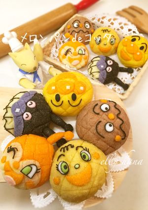 メロンパンdeコッタ・ちぎりアンパンマン-レシピのメイン写真