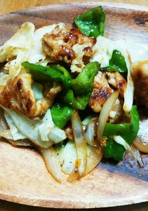 野菜炒めに飽きた時はカレー味☆-レシピのメイン写真