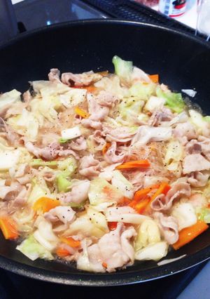 豚肉とキャベツと春雨の味噌炒め-レシピのメイン写真