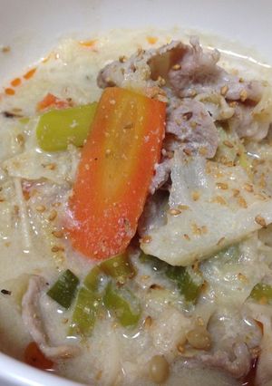 キャベツと豚肉のプチ豆乳鍋-レシピのメイン写真