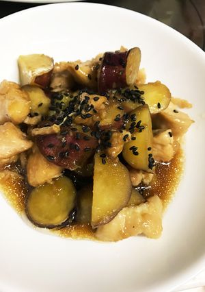 鶏胸肉とさつまいもの甘辛煮-レシピのメイン写真
