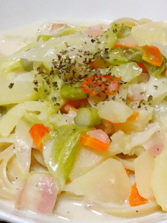 ダシダの効いたミルクスープのパスタ-レシピのメイン写真