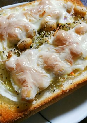 お豆とチーズのトースト-レシピのメイン写真
