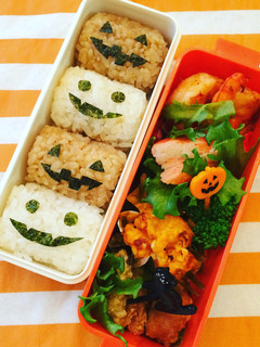 俵おにぎりでハロウィン弁当-レシピのメイン写真