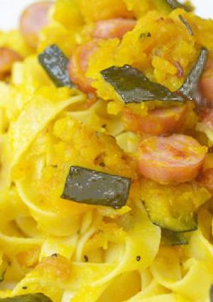 かぼちゃとソーセージのパスタ-レシピのメイン写真