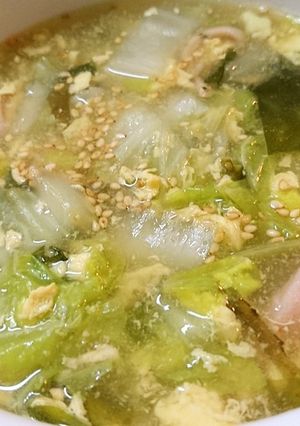 白菜や玉子なめらか中華スープ♡-レシピのメイン写真