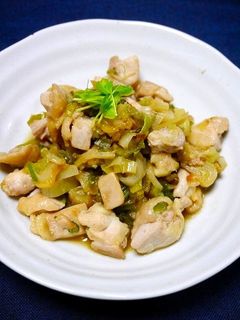 風邪予防!たっぷり葱と鶏肉の生姜炒め-レシピのメイン写真