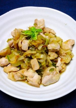 風邪予防！たっぷり葱と鶏肉の生姜炒め-レシピのメイン写真
