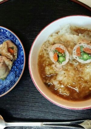 肉巻・あんかけ粥（血管ダイエット943）-レシピのメイン写真