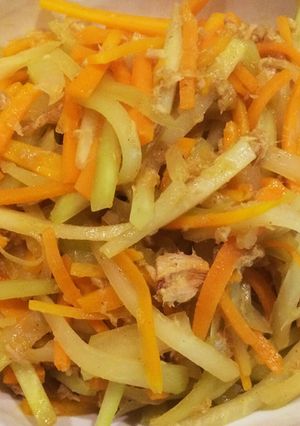 青パパイヤとにんじんのしりしり炒め-レシピのメイン写真