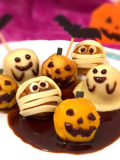 ハロウィン♡たこ焼き器でパンプキン焼き-レシピのメイン写真