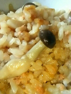 ダシ要らず☆梅と鮭・しめじの炊き込みご飯-レシピのメイン写真