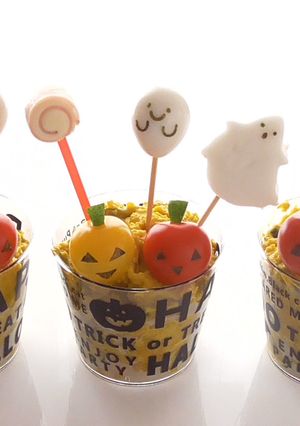 ハロウィン✩オバケかぼちゃサラダ-レシピのメイン写真
